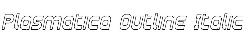 Plasmatica Outline Italic font preview