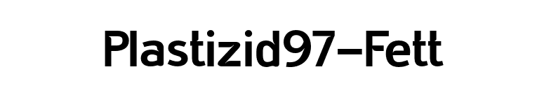 Plastizid97-Fett font preview
