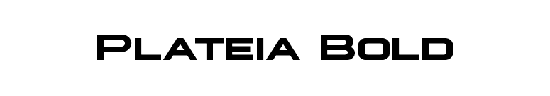 Plateia Bold font preview