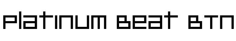 Platinum Beat BTN font preview