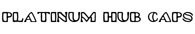 Platinum Hub Caps font preview