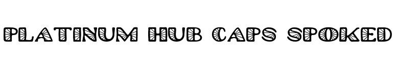 Platinum Hub Caps Spoked font preview