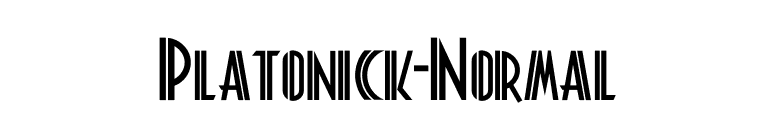Platonick-Normal font preview