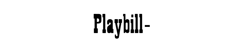 Playbill- font preview