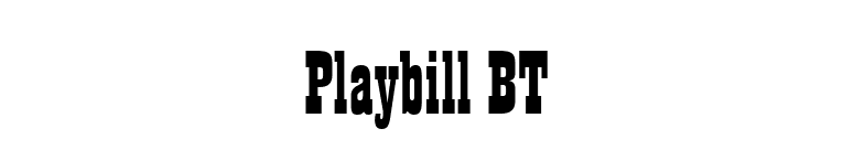 Playbill BT font preview