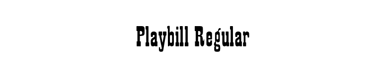 Playbill Regular font preview
