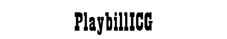 PlaybillICG font preview