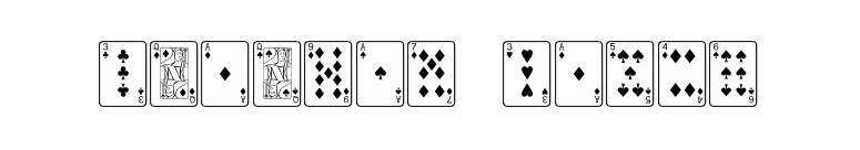 Playing Cards font preview