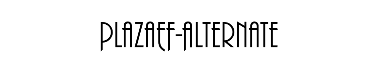 PlazaEF-Alternate font preview