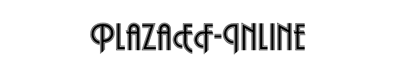 PlazaEF-Inline font preview