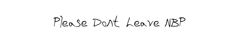 Please Dont Leave NBP font preview