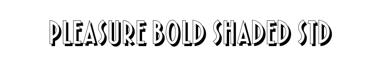 Pleasure Bold Shaded Std font preview