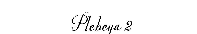 Plebeya 2 font preview