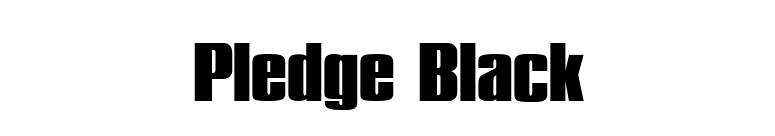Pledge Black font preview