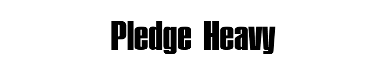 Pledge Heavy font preview