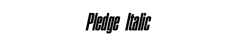 Pledge Italic font preview