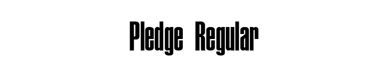 Pledge Regular font preview