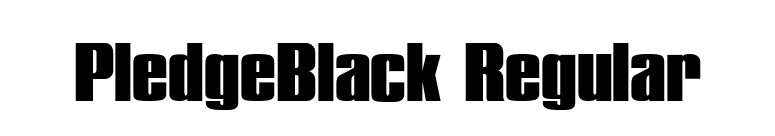 PledgeBlack Regular font preview