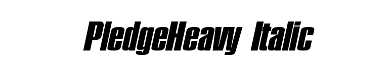 PledgeHeavy Italic font preview