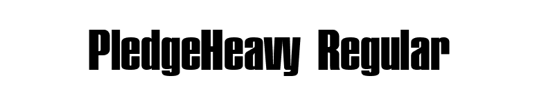 PledgeHeavy Regular font preview