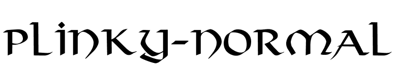 Plinky-Normal font preview