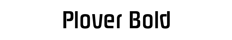 Plover Bold font preview