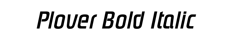 Plover Bold Italic font preview