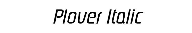 Plover Italic font preview