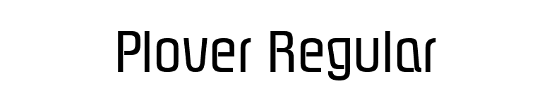 Plover Regular font preview
