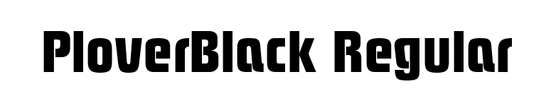 PloverBlack Regular font preview