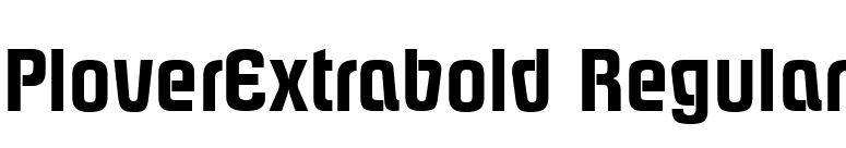 PloverExtrabold Regular font preview