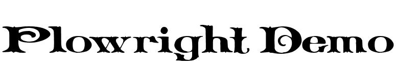 Plowright Demo font preview
