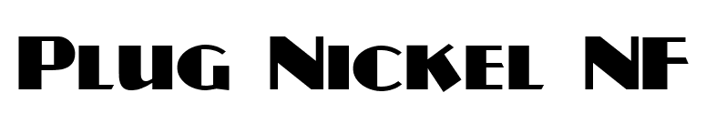 Plug Nickel NF font preview