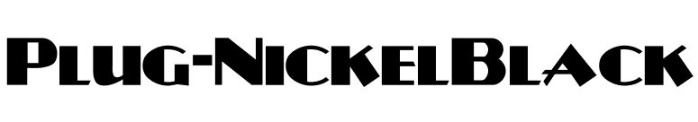 Plug-NickelBlack font preview