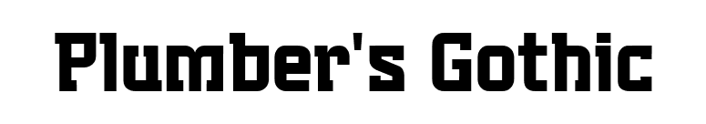 Plumber's Gothic font preview