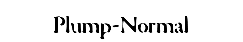 Plump-Normal font preview