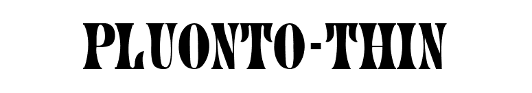 Pluonto-Thin font preview