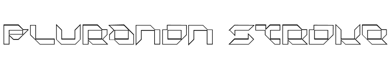 Pluranon Stroke font preview