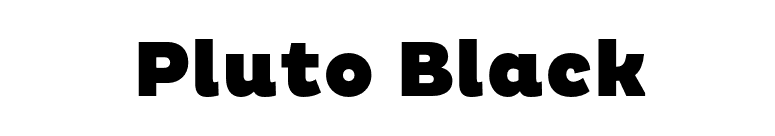 Pluto Black font preview
