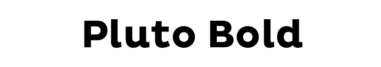 Pluto Bold font preview