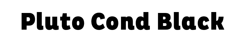 Pluto Cond Black font preview