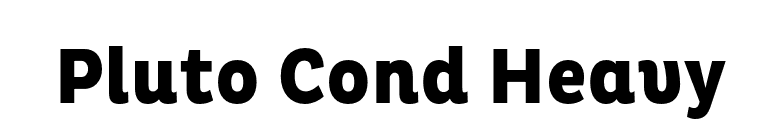 Pluto Cond Heavy font preview