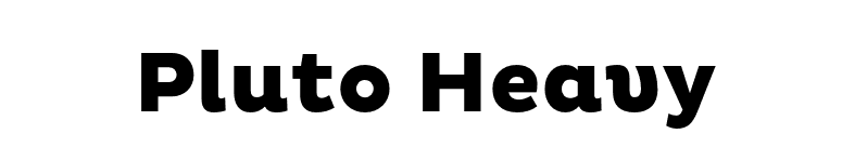 Pluto Heavy font preview
