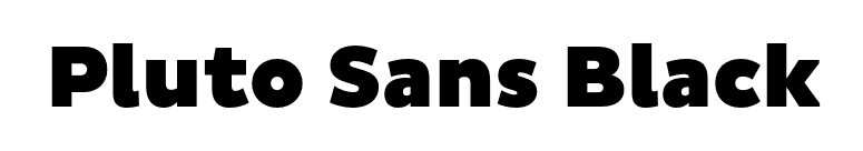 Pluto Sans Black font preview