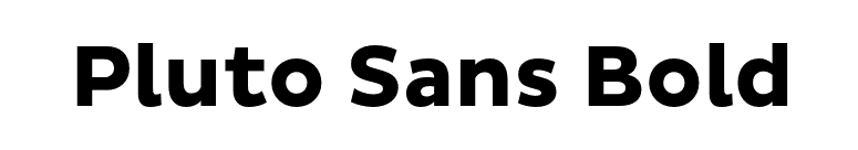 Pluto Sans Bold font preview