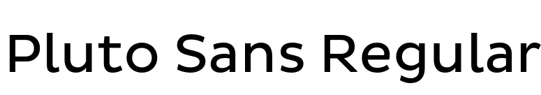 Pluto Sans Regular font preview