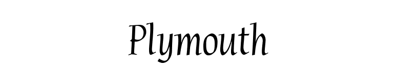 Plymouth font preview