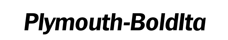 Plymouth-BoldIta font preview