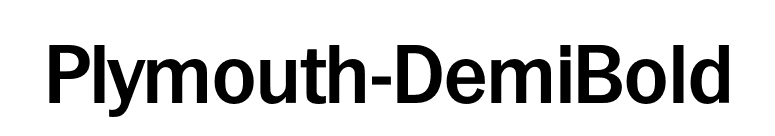 Plymouth-DemiBold font preview