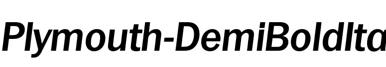 Plymouth-DemiBoldIta font preview